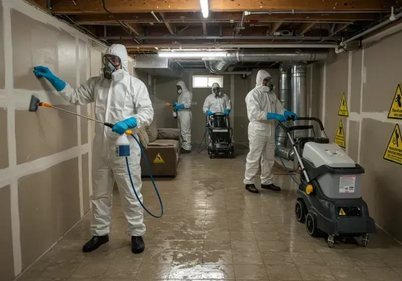 Basement Moisture Removal and Structural Drying process in Hamilton County, IN